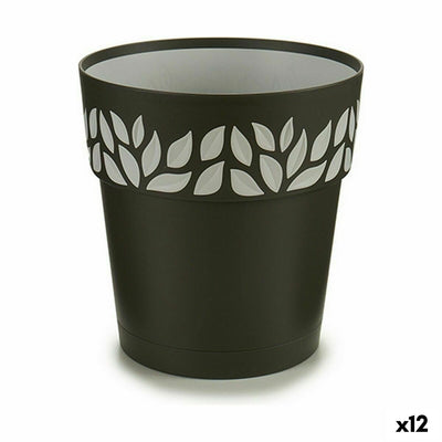 Stefanplast Cloe Anthracite Plastic Self-Watering Pot 19 x 19 x 19 cm (12 Units)