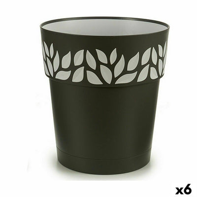Stefanplast Cloe Anthracite Plastic Self-Watering Pot 29 x 29 x 29 cm (6 Units)