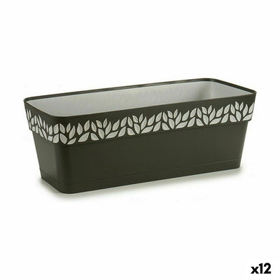 Stefanplast Cloe Anthracite Plastic Planter 49.5 x 17 x 19 cm (12 Units)