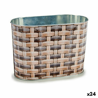 Ibergarden H18A3528D Metal Wicker Oval Planter 12.7 x 15 x 23.5 cm (24 Units)