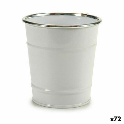 White Silver Zinc Cube Planter 10.5 x 10.5 x 10.5 cm (72 Units)