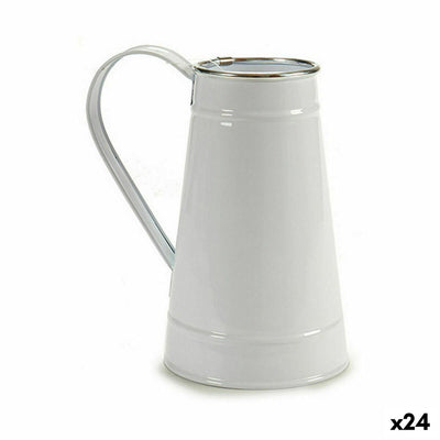Milk Pot White Silver Metal 17 x 18.5 x 11.3 cm (24 Units)
