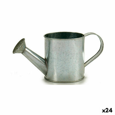 Ibergarden I00111-B Silver Zinc Watering Can Planter 24.5 x 11 x 11 cm (24 Units)