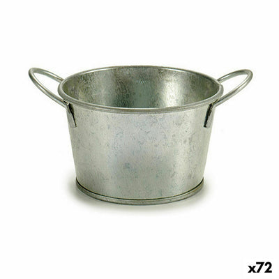 Macetero Ibergarden F60325-B Plateado Zinc Cubo 17,8 x 8 x 12,3 cm (72 Unidades)