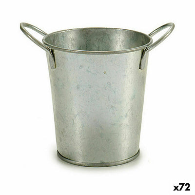 Macetero Ibergarden A52000-B Plateado Zinc Cubo 16 x 12 x 11 cm (72 Unidades)