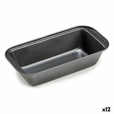 Kinvara CK80899 Dark Grey Carbon Steel Rectangular Cake Pan (12 Pack)