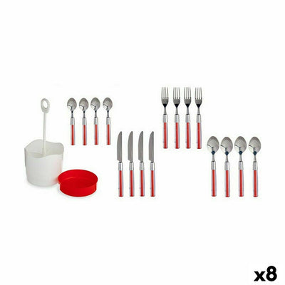 Kinvara HQ233H10 Red Stainless Steel Cutlery Set (8 Pieces)