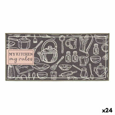 Kinvara My Kitchen Grey Multi-Purpose Rug 40 x 90 cm (24 Units)