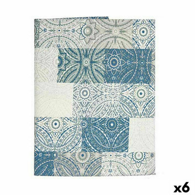 Kinvara Tablecloth AZULEJO-A Blue Canvas 140 x 180 cm Stain Resistant Tile (6 Units)