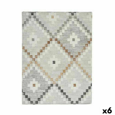 Kinvara Tablecloth ROMBOS-B Beige Canvas 140 x 180 cm Stain-resistant Rhombuses (6 Units)