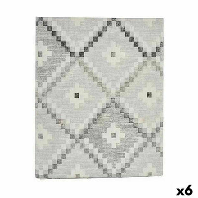 Kinvara Tablecloth ROMBOS-G Grey Canvas 140 x 180 cm Stain-resistant Rhombuses (6 Units)