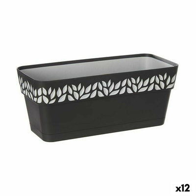 Stefanplast Cloe Anthracite Plastic Planter 13.3 x 12.3 x 29.3 cm (12 Units)
