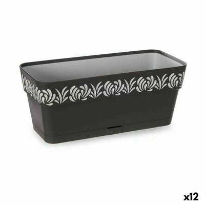 Stefanplast Gaia Anthracite Plastic Planter 13.3 x 12.3 x 29.3 cm (12 Units)