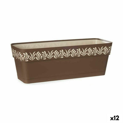 Jardinera Stefanplast Gaia Marrón Plástico 18 x 17 x 49,5 cm (12 Unidades)