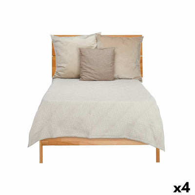 Bedspread 180 x 260 cm Beige (4 Units)