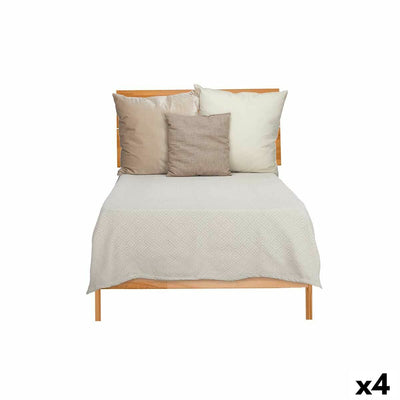 Geometric Quilt 180 x 260 cm Beige (4 Units)