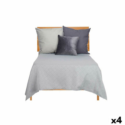 Quilt 180 x 260 cm Geometric Gray (4 Units)