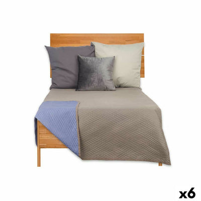Reversible Quilt 180 x 260 cm Blue Gray (6 Units)