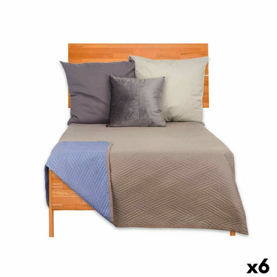 Reversible Quilt 240 x 260 cm Blue Gray (6 Units)