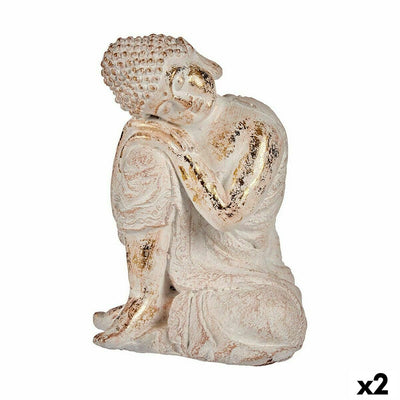 Decorative Garden Figure Ibergarden Polyresin Buddha 23 x 33 x 26 cm (2 Units)
