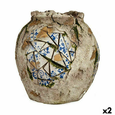 Decorative Garden Figure Ibergarden Polyresin Vase 27 x 27 x 27 cm (2 Units)