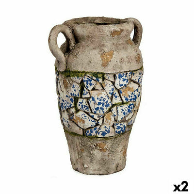 Decorative Garden Figure Ibergarden Polyresin Vase 21 x 34,5 x 28 cm (2 Units)