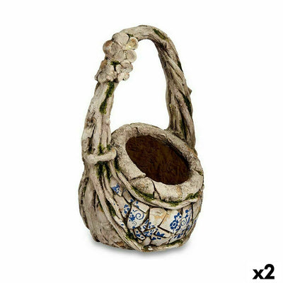 Decorative Garden Figure Ibergarden Polyresin Vase 25,5 x 44 x 27,5 cm (2 Units)