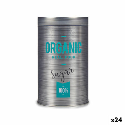 Kinvara Organic Sugar Bowl Grey Tin 10.4 x 18.2 x 10.4 cm Sugar (24 Units)