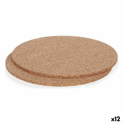 Kinvara KT166139R Natural Cork Trivet Set 18 x 0.5 x 18 cm (12 Units)
