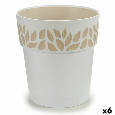 Stefanplast Cloe Self-Watering Pot White Plastic 25 x 25 x 25 cm (6 Units)