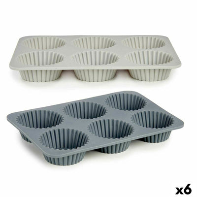 Kinvara Muffin Cases HH341 Light Grey Dark Grey 25.5 x 3 x 17.5 cm Muffins (Pack of 6)