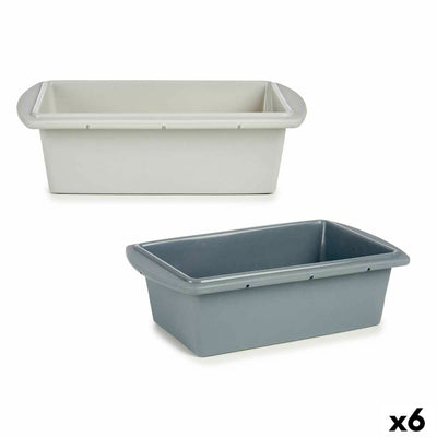 Kinvara HH038 Light Grey Dark Grey Silicone 1.5 L 16 x 7 x 27.5 cm Cake Pan (6 Pack)