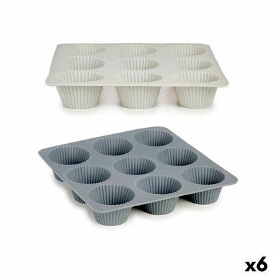 Kinvara HH421 Muffin Cases Light Grey Dark Grey 22 x 3 x 22 cm Muffins (Pack of 6)