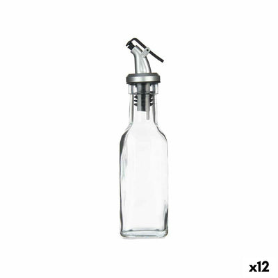 Vivalto YHP-F0415A/DH12 Transparent Glass Steel Oil Bottle 180 ml 5 x 20 x 5 cm (12 Units)
