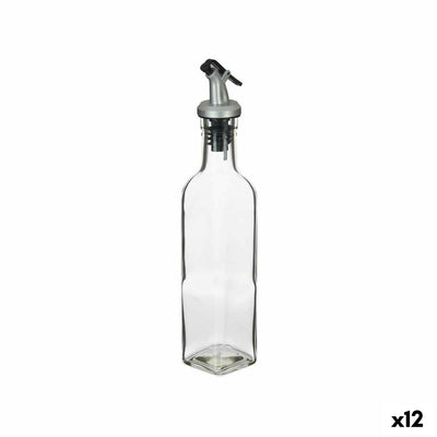 Vivalto YHP-F0421A/DH12 Transparent Glass Steel Oil Bottle 250 ml 5 x 24.5 x 5 cm (12 Units)
