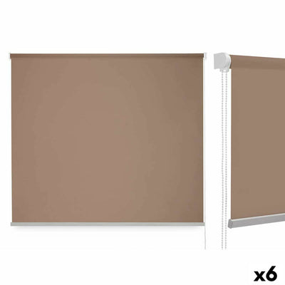 Roller Blind 180 x 180 cm Beige Plastic Fabric (6 Units)