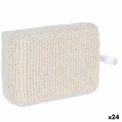 Éponge Corporelle Berilo Blanc Beige 14 x 5 x 9 cm (24 Unités)