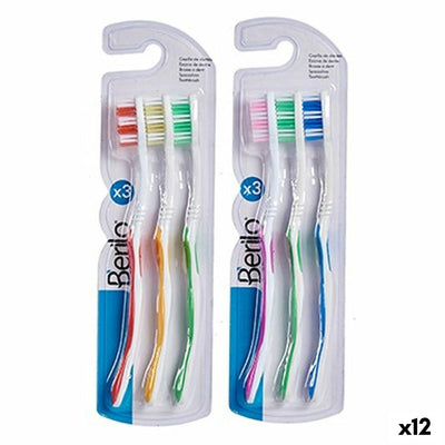 Beryl Toothbrush 29100288 Yellow Blue Red Green (12 Units)