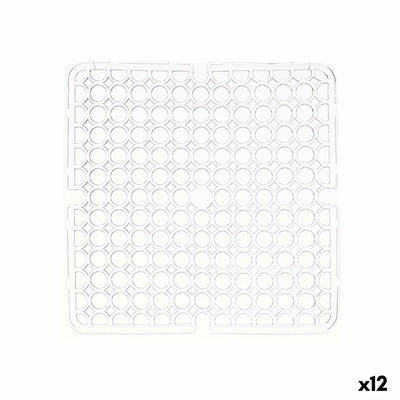 Kinvara 29100273 Non-Slip Mat, Clear, Plastic, 28 x 0.1 x 28 cm, Sink (Pack of 12)