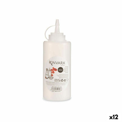 Transparent Plastic Sauce Jar 400 ml (12 Units)