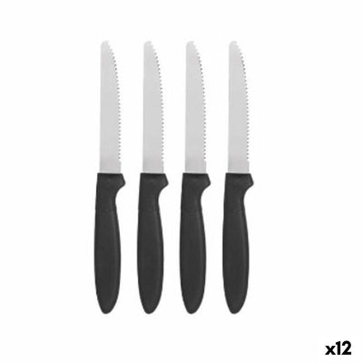 Kinvara CN-KT172244F Black Silver Stainless Steel Plastic Knife Set 19.5 cm (12 Units)