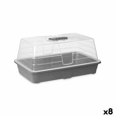 Ibergarden FYT2058102 Transparent Grey Plastic Greenhouse 38.4 x 17.5 x 24.7 cm (8 Units)