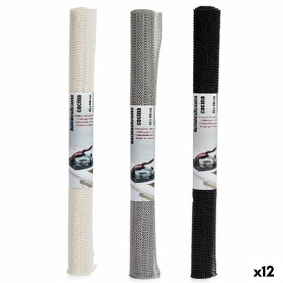 Kinvara SJ-A101-3 Non-Slip Mat White Black Grey Rubber 45 x 0.1 x 100 cm (12 Units)