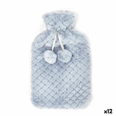 Hot Water Bottle Gift Decor Blue Plastic 1,8 L (12 Units)