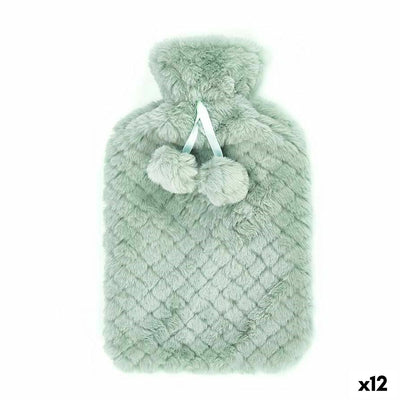 Hot Water Bottle Gift Decor Green Plastic 1,8 L (12 Units)