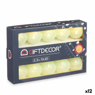 Guirnalda de Luces LED Gift Decor Verde 2,3 m 31 x 20 x 6,5 cm Bola (12 Unidades)