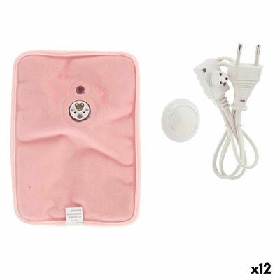 Electric Hot Water Bottle Gift Decor Pink Plastic 380 W Velvet Hands (12 Units)