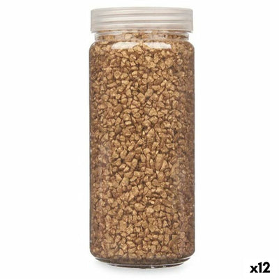 Piedras Decorativas Gift Decor Dorado 2 - 5 mm 700 g 6,5 x 15,5 x 6,5 cm 6,2 x 15,3 x 6,2 cm 6,5 x 15,8 x 6,5 cm (12 Unidades)