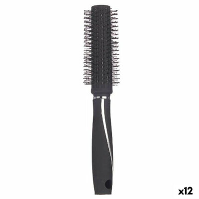 Brosse Ronde Berilo Noir Silicone Plastique (12 Unités)