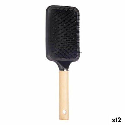 Cepillo Berilo Marrón Negro Madera Silicona Plástico (12 Unidades)